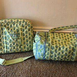 Vera Bradley Retired Citrus Elephant Laptop Bag Duffel (Duffle) Bundle